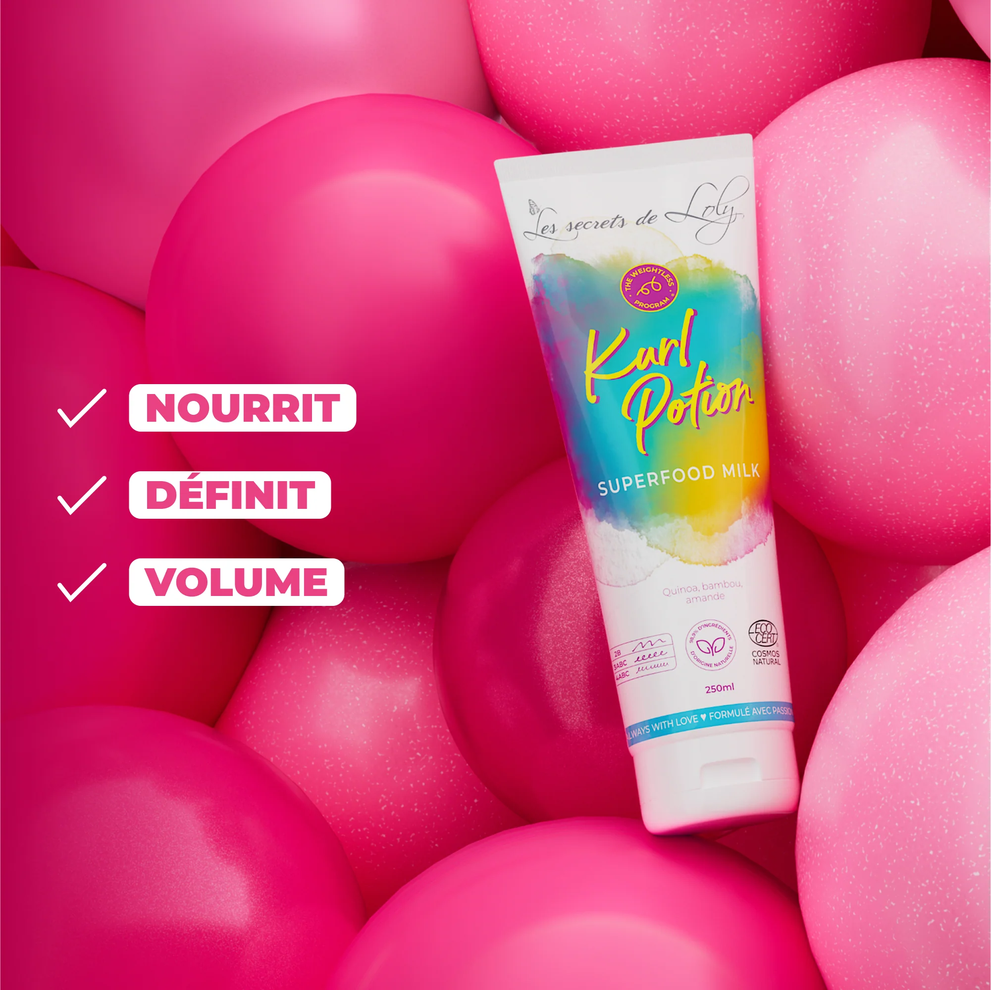 Kurl Potion - Crème sans rinçage définissante et hydratante - 250ml - Image 3