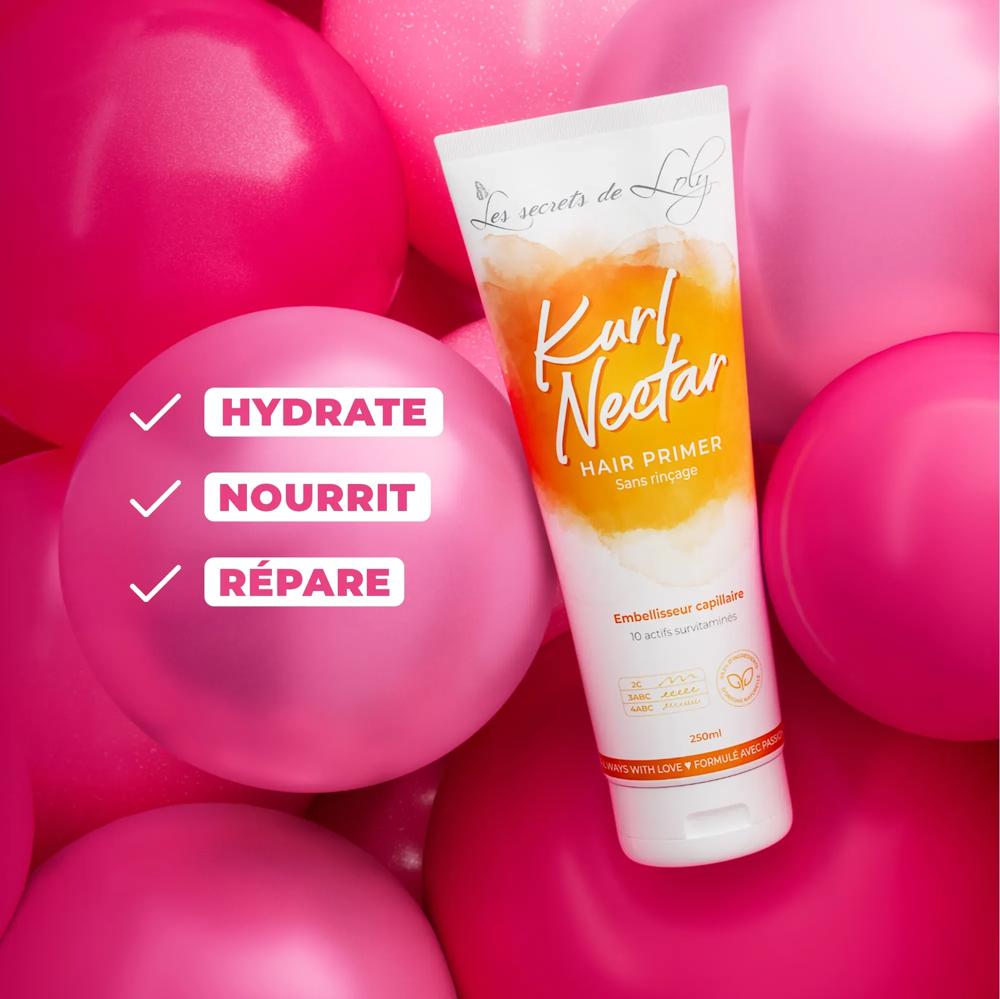 Kurl Nectar - Crème sans rinçage réparatrice et hydratante - 250ml - Image 3